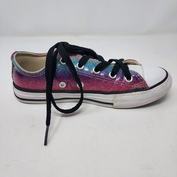 Converse Ombre Glitter Sneakers Size 1 - Picture 3 of 9